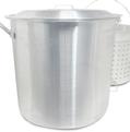 Bayou Classic 80 Qt. Pot Stainless Steel Crawfish Boiling Pot w/Lid & Basket #8000